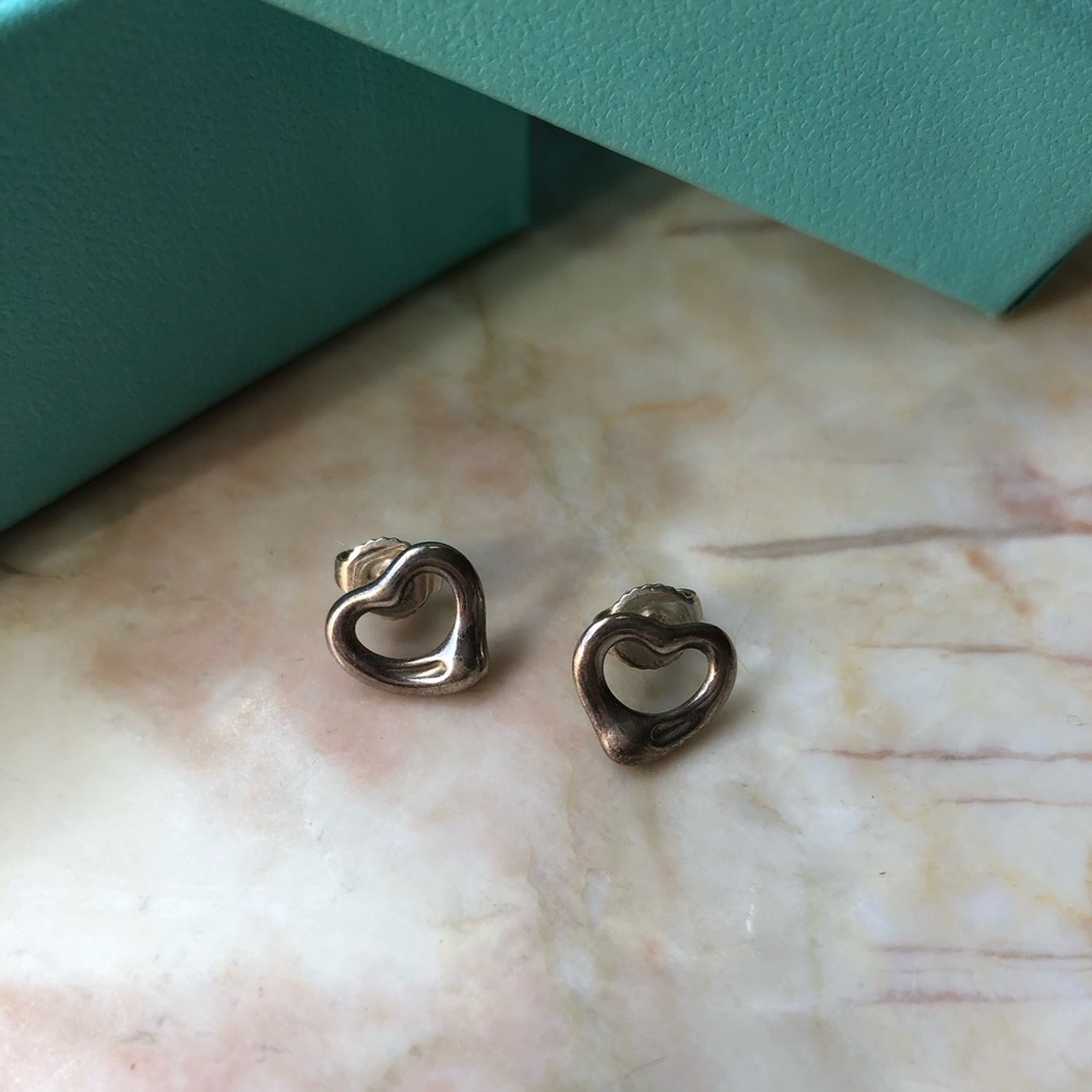 Authentic Tiffany & Co. Open Heart Earrings